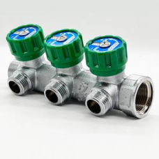 Коллектор регулирующий под плоскую прокладку 3/4х1/2 -3 выхода.