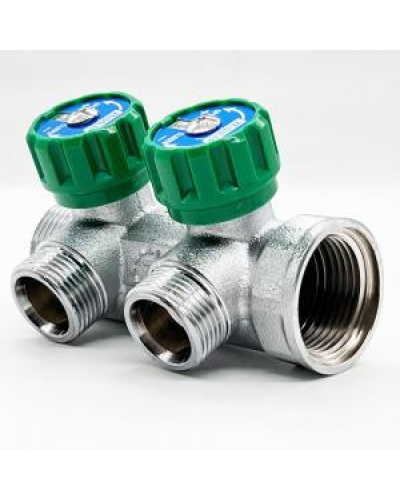 Коллектор, регулирующий отводы под 90°, 1"х3/4" - 2 выхода под евроконус или адаптер