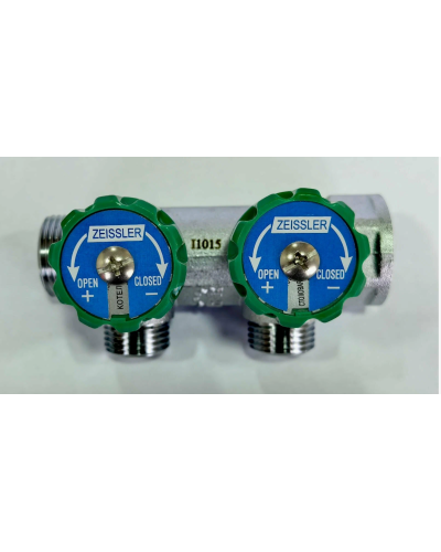 Коллектор регулирующий  под плоскую прокладку 3/4*1/2 -2 выхода.