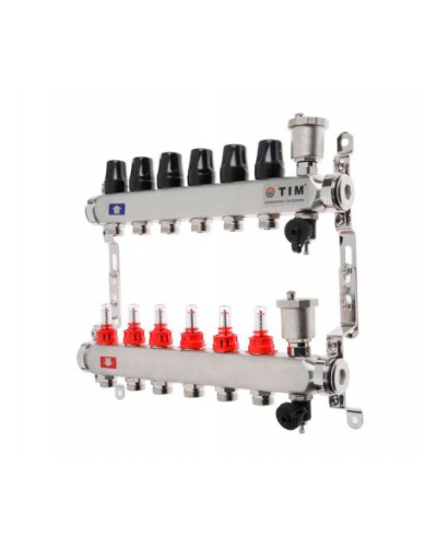 Кол-ая группа из НЕРЖ с расх. 1, без кранов 6вых (КВАДРАТ), TIM