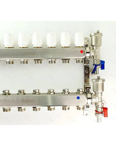 Группа коллекторов без расход. 6 -вых. НЕРЖ .БЕЗ КРАНОВ 1x3/4 ViEiR (5/1шт), VIEIR
