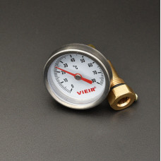 Термометр биметаллический d 40мм, с погружной гильзой "ViEiR" (200/1шт)