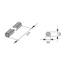 Профиль WALLBOX в штангах 1м 1.5м 2м 3м 4м (цена за 1м)