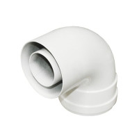 Колено конденсационное коаксиальное 60х100(ПП-Ал)-45