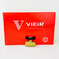 Кран шаровой 1/2" F/F (бабочка) -усилен.ЖЕЛТЫЙ "ViEiR"(120/12шт)