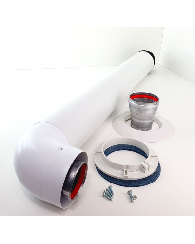 Комплект коаксиальный 60х100(Пл)-750 с фланцем и переходником, УТДК