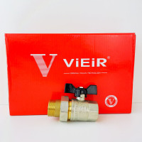 VR104-13 Кран шаровой с американкой 1" НИКЕЛЬ"ViEiR"(48/6шт)