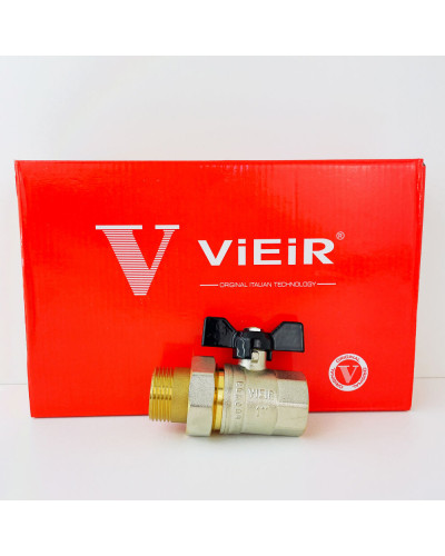 VR104-13 Кран шаровой с американкой 1 НИКЕЛЬViEiR(48/6шт), VIEIR