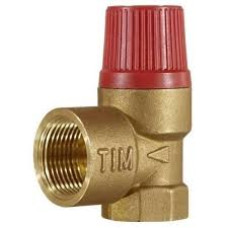 Клапан предохранительный для отопления  1/2"г-1.5бар красный(10/60)