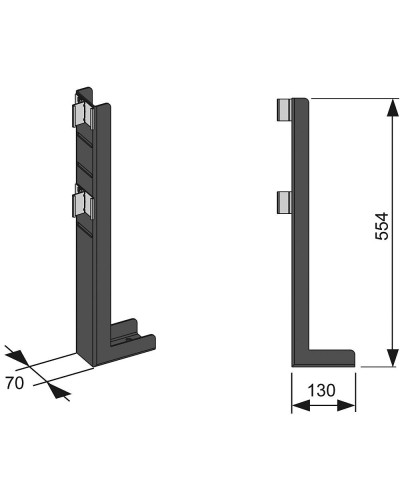 Опора для отдельностоящей перегородки WALLBOX (цена за 1шт.)