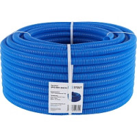 STOUT Труба гофрированная ПНД, цвет синий, наружным диаметром 23 мм для труб диаметром 16 мм 50 м