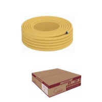 Труба гофрированная из нерж. стали SS304.отожженная в оболочке желтая 15A (50м)(50/50)