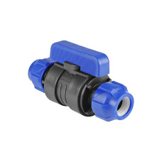 Кран шаровой ПНД компрессионный цанга — цанга разборный 25х25 (25/5) VALFEX