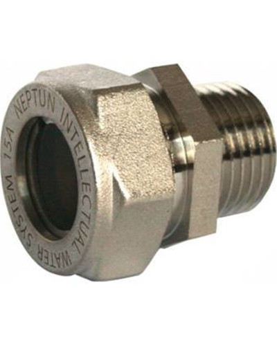 Муфта труба-нар. резьба (никелированная) 25*11/4(5/40), TIM