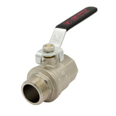 Кран шаровой 11/4" F/М  (ручка) НИКЕЛЬ "VER-PRO"(32/4шт)