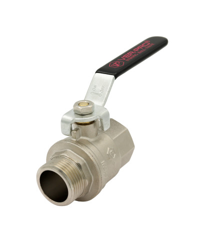 Кран шаровой 11/4 F/М  (ручка) НИКЕЛЬ VER-PRO(32/4шт), VIEIR