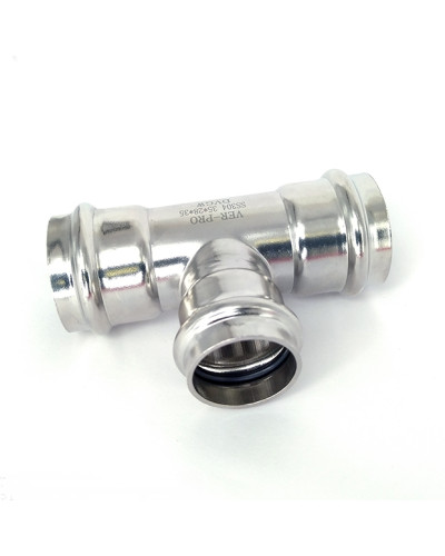 Тройник из нержавеющей стали35×35×35  VER-PRO (16/2шт), VIEIR
