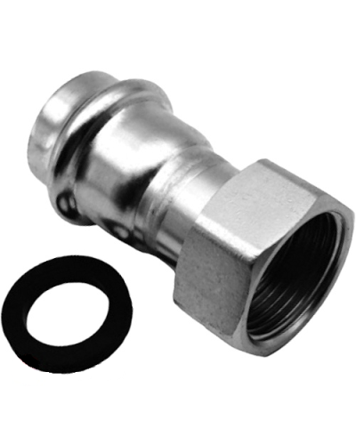 Пресс-фитинг из нержавеющей стали с накидной гайкой 22mm*1/2(5/90), TIM