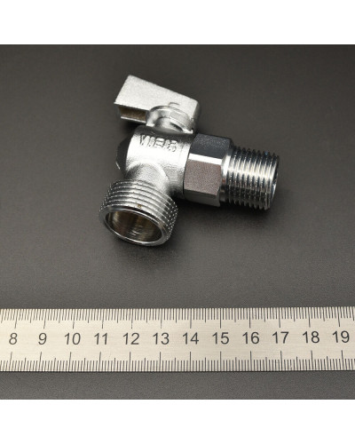 VER34 Угл. кран 1/2х3/4 мат.ЛАТУНЬViEiR (60/15шт), VIEIR