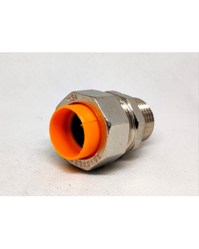 Муфта труба-нар.резьба   для газа (никелированная)  1/2*15(10/150), TIM