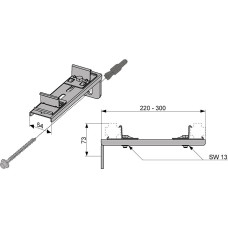 Крепление двойное, удлиненное WALLBOX (цена за 1шт.)