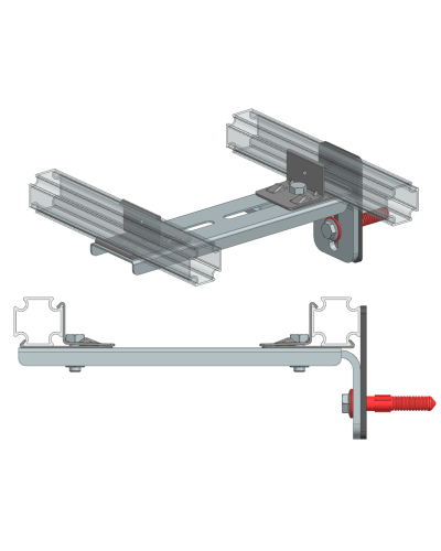 Крепление двойное, удлиненное WALLBOX (цена за 1шт.)