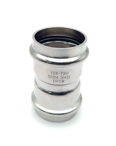 Муфта из нержавеющей стали15×15  VER-PRO   (100/5шт), VIEIR