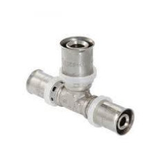 Пресс-фитинг. Тройник никелированный 16 * 16 * 16(15/120)