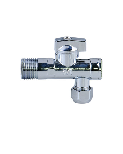 Угловой кран с сеткой 1/2х3/8 LUX Ganzer хром (100/1шт), VIEIR