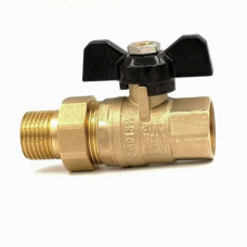 Кран шаровой с американкой 1/2 "усилен.ЖЕЛТЫЙ"ViEiR"(120/12шт)