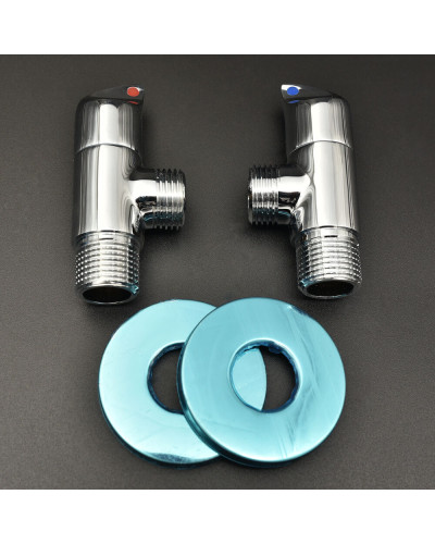 Кран угловой  набор в блистере 1/2-1/2 ХРОМ.VER-PRO (60/1пара), VIEIR