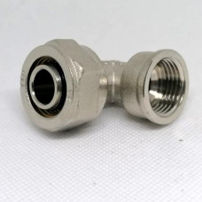 Фитинг обжимной – угольник с переходом на внутреннюю резьбу 20*1/2г(5/80)