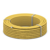 Труба гофрированная из нерж. стали отожженная, в ПЭ оболочке желт. цвета, бухта 30 м, Stahlmann 20А