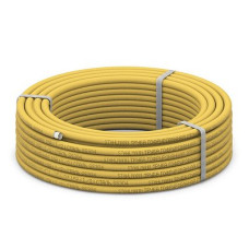 Труба гофрированная из нерж. стали отожженная, в ПЭ оболочке желт. цвета, бухта 30 м, Stahlmann 20А