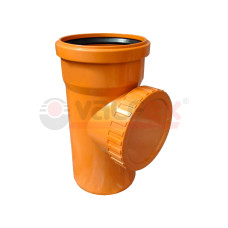 Ревизия с крышкой D 160мм РЫЖАЯ нар.канализ.(9) VALFEX