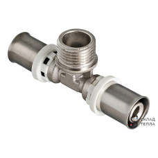 Пресс-фитинг. Тройник  никелированный 16 * 1/2" ш *16(13/104)