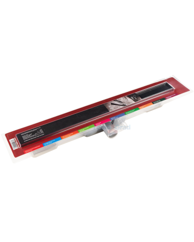 Душевой лоток  с  двухсторонней решеткой (полная или под плитку).с комбинированным затвором 600*70(1/4), TIM