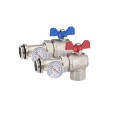 VR1105 Кран шаровой с полусгоном УГЛОВОЙ 1" (20/1пара)