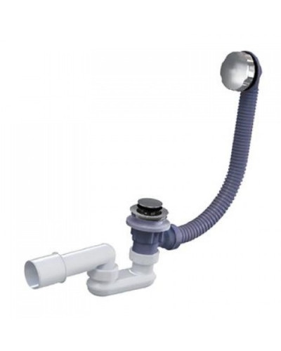 Обвязка для ванны пластмассовый, автоматический с фиксатором(1/20), TIM