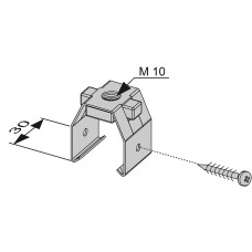 Установочный элемент с резьбой м10