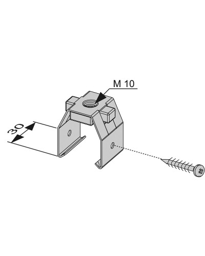 Установочный элемент с резьбой м10, TECE