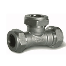 Тройник редукционный труба - труба - труба (никелированный) 32*32*32(2/12)