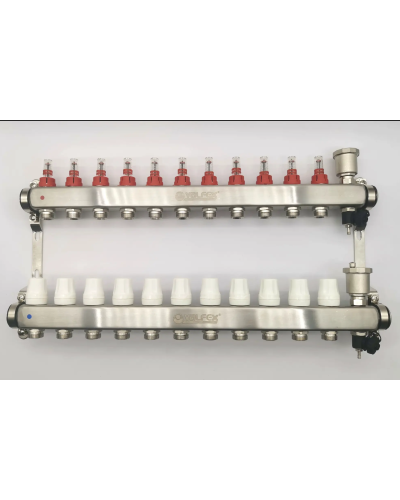 Коллекторная группа НЕРЖ со встр. расх. в сборе, 1х11 вых. Евроконус 3/4 VALFEX  (2) К, Valfex
