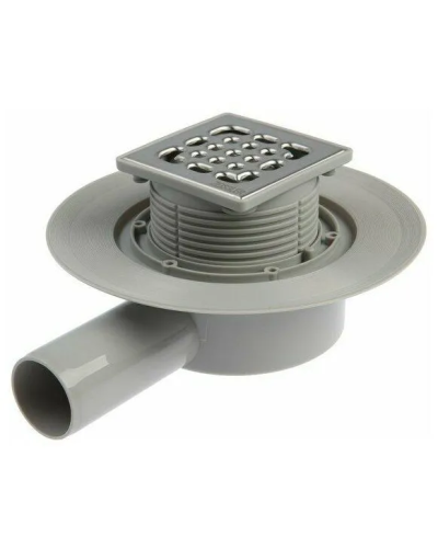 Трап для душевой с сухим затвором .угловой выпуск 10*10, TIM