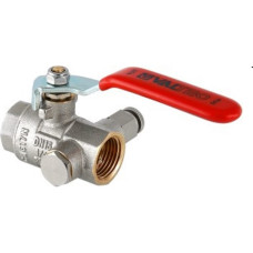 Кран шаровой со спускником ручка ДУ 15 (1/2") ВН/ВН Valtec рычаг