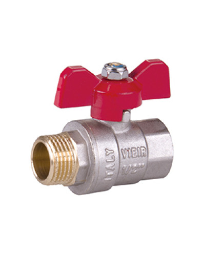 VR203-03 Кран шар1F/М( Б) КРАС. НИКЕЛЬ(60/6шт), VIEIR