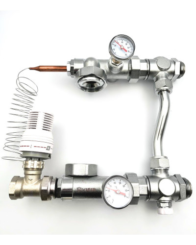 Насосно-смесительный узел для теплого пола 130мм 10БАР ViEiR(5/1шт), VIEIR