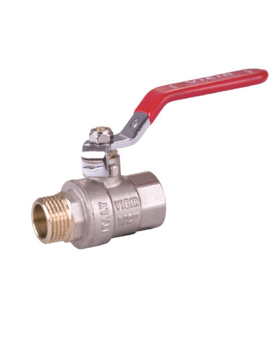 Кран шаровой 11/4 F/М  (ручка) НИКЕЛЬ ViEiR(36/6шт), VIEIR