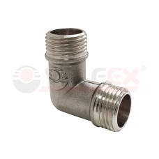 Угольник НИКЕЛИРОВАННЫЙ с наружной резьбой VALFEX НР-НР 1/2" (120/10)