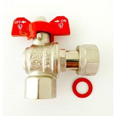 Кран угловой с накидной гайкой  1/2" "ViEiR"(112/14шт)